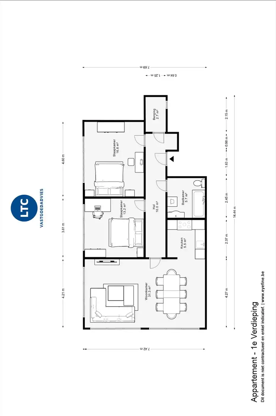 1 rijwoning en 2 appartementen in gezellig Hoegaarden foto 34