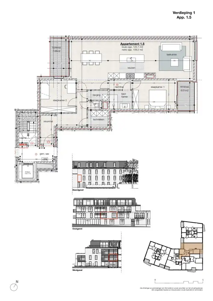Ruim  2-slaapkamerappartement op het 1ste verdiep – Res. Sint Amandus foto 5