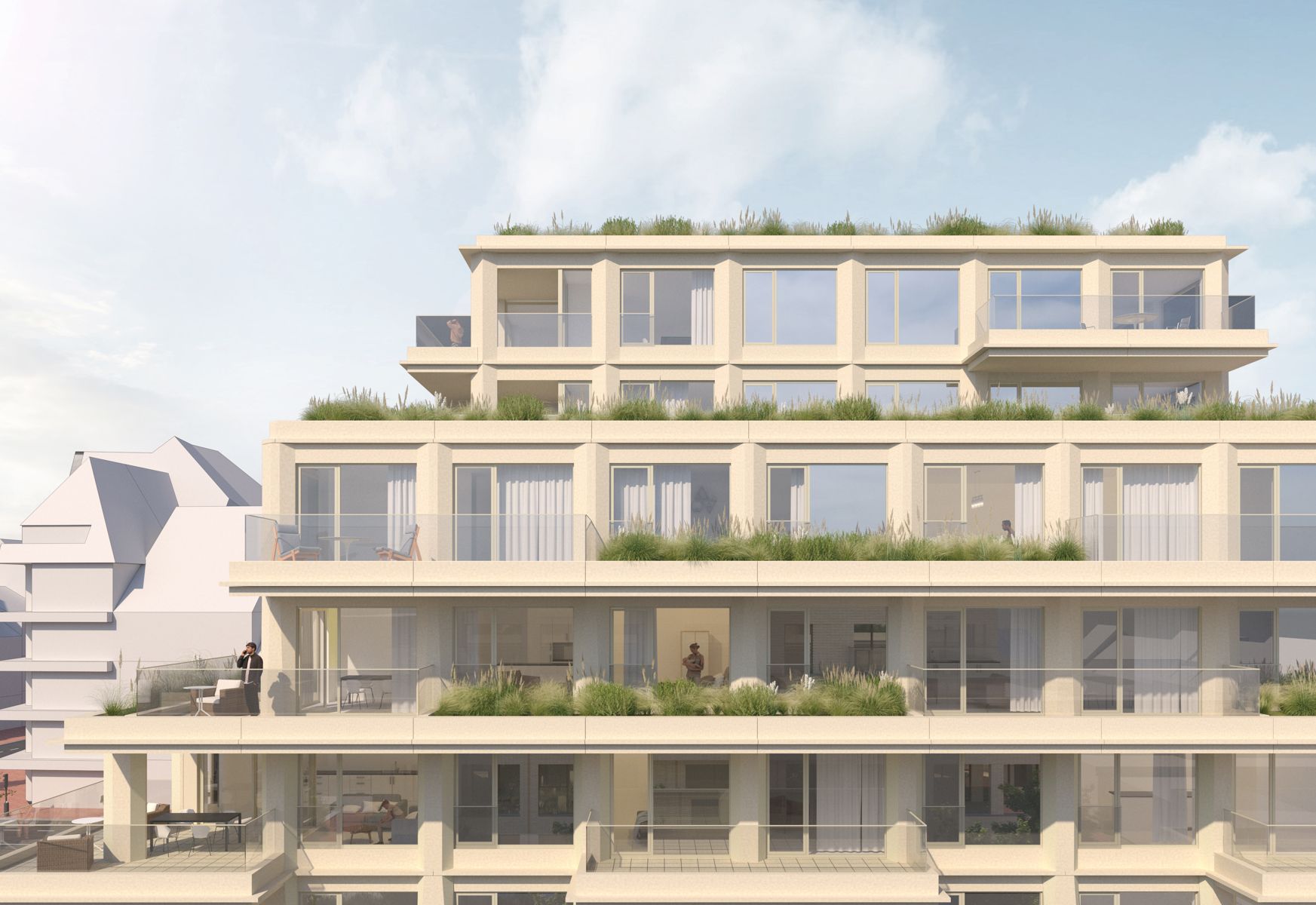 mooi appartement met 2 slaapkamers, groot zonneterras palend aan binnentuin foto {{pictureIndex}}