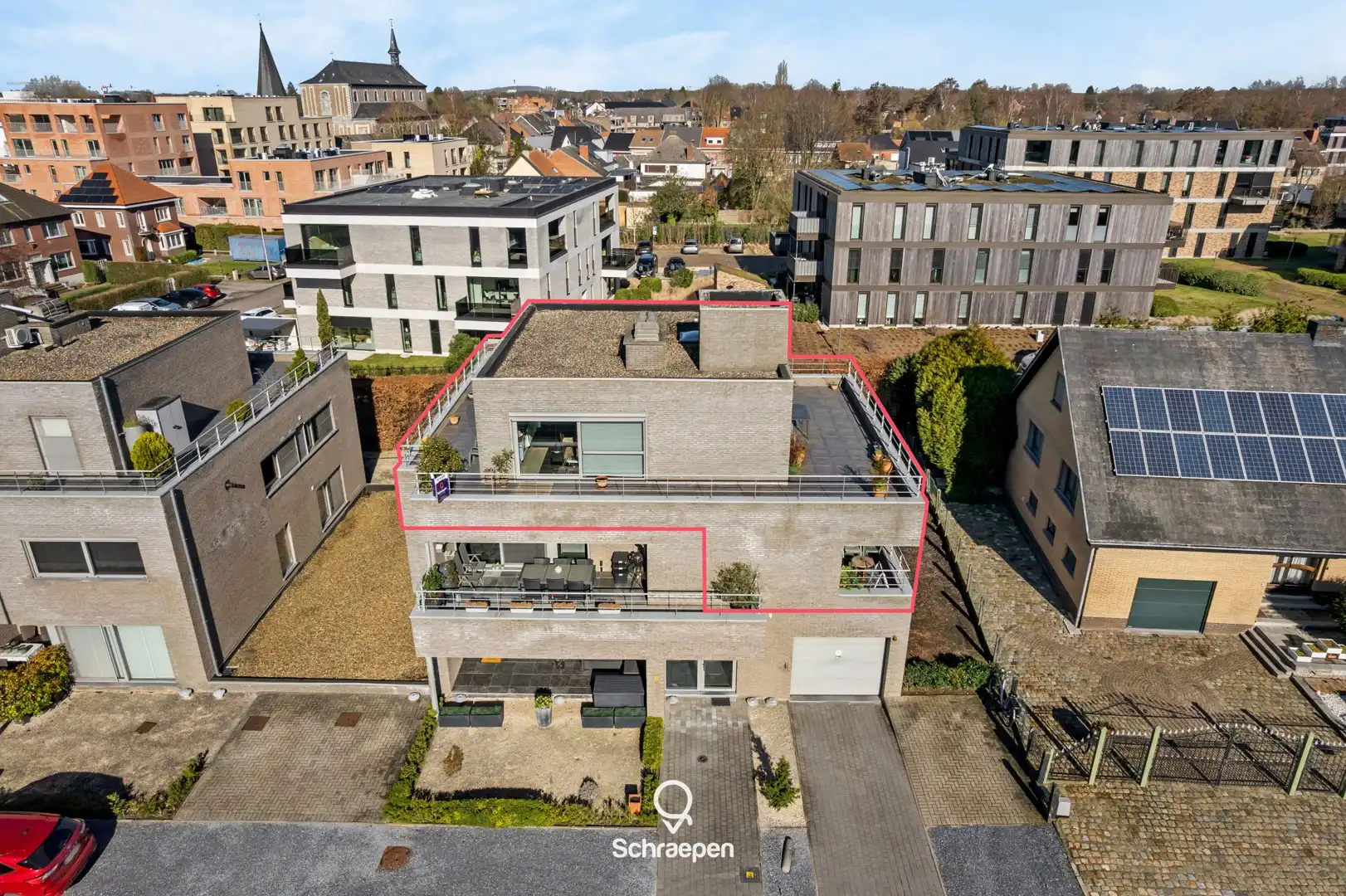 Uniek penthouse met riant zonneterras (115 m²) en 2 slpks in Zonhoven-centrum! foto {{pictureIndex}}