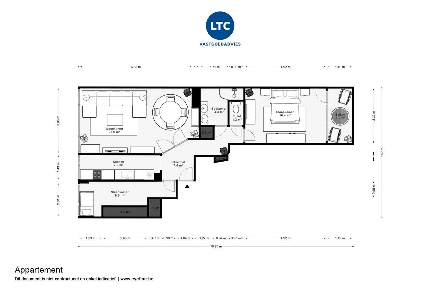 Instapklaar appartement met 2 slaapkamers en garage in Tienen foto 17