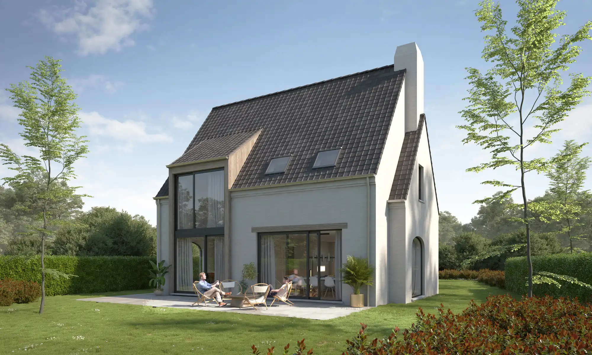 Landelijke nieuwbouwvilla foto 2