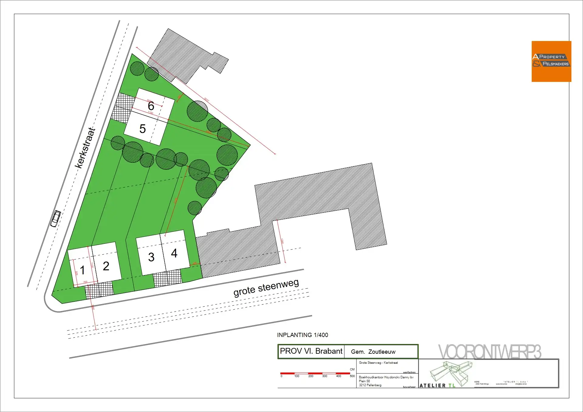 Bouwgrond met vergunning voor 18 appartementen of 6HOB foto 4