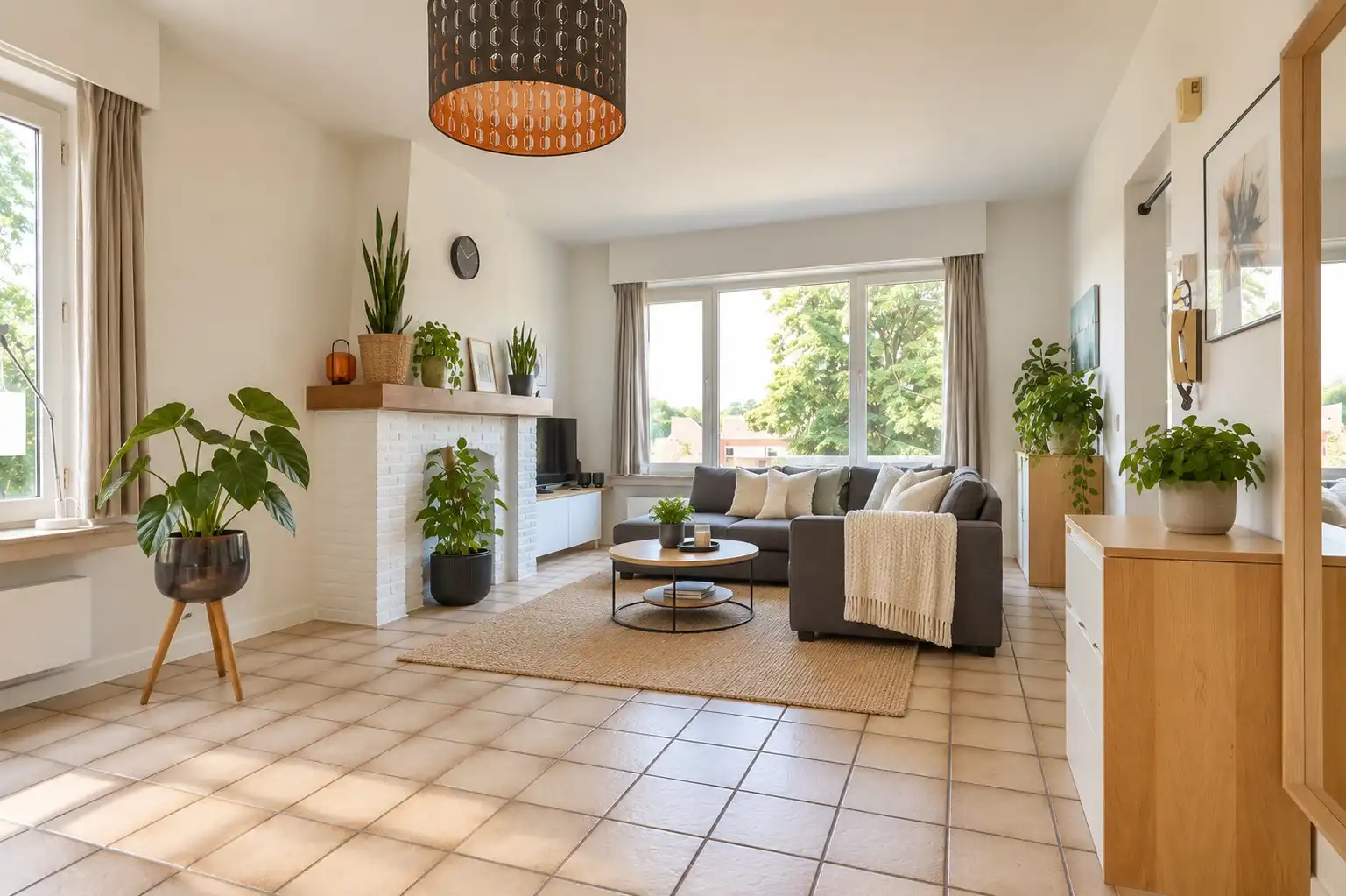 Lichtrijk appartement met 2 slaapkamers, garage en terras in hartje Bornem foto 2