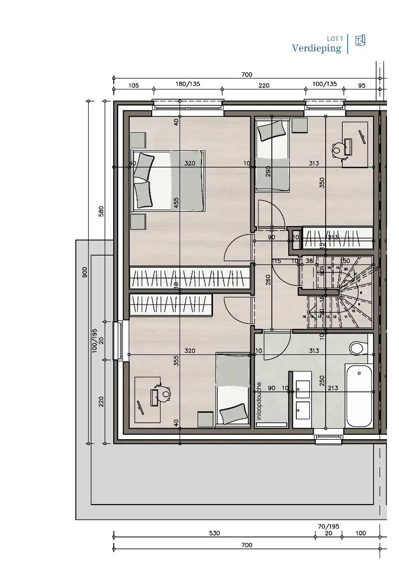 Moderne HOB inpandige garage, 3 slpk en vaste trap naar zolder (lot 01) foto 5