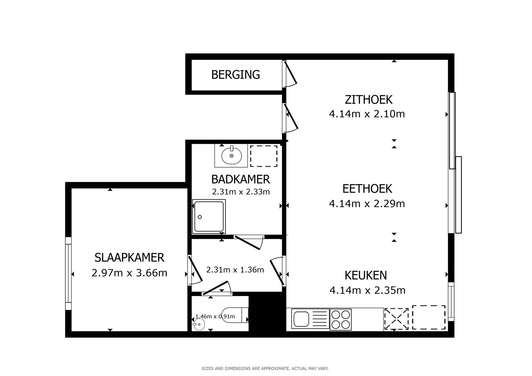 Gezellig 1-slaapkamer appartement met privétuin + staanplaats foto 13