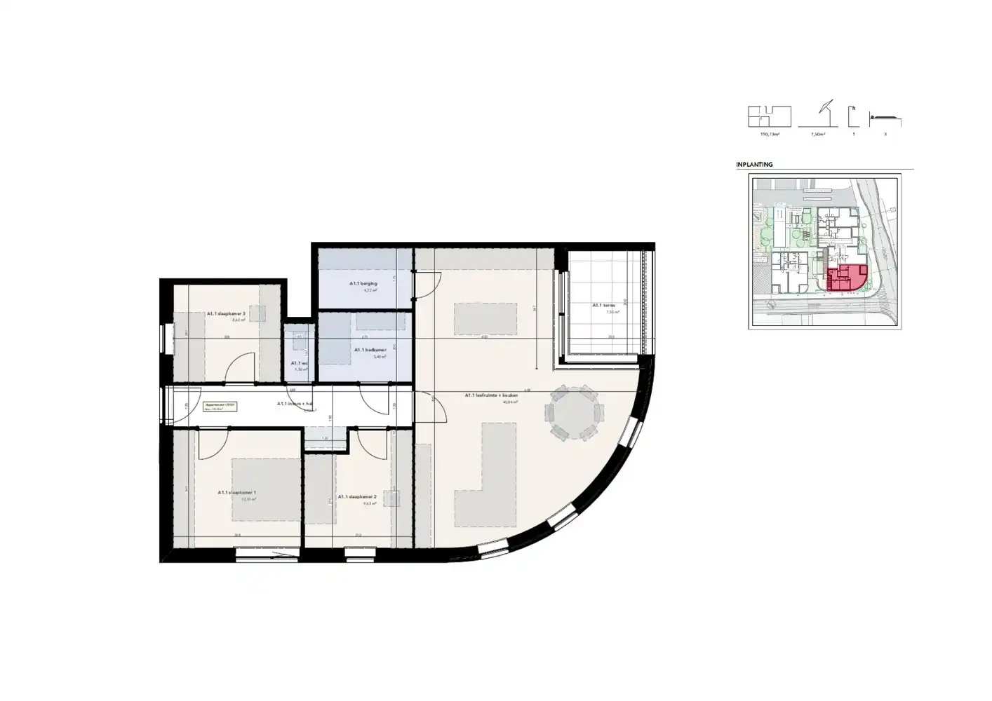 Appartement met 3 slaapkamers foto 3