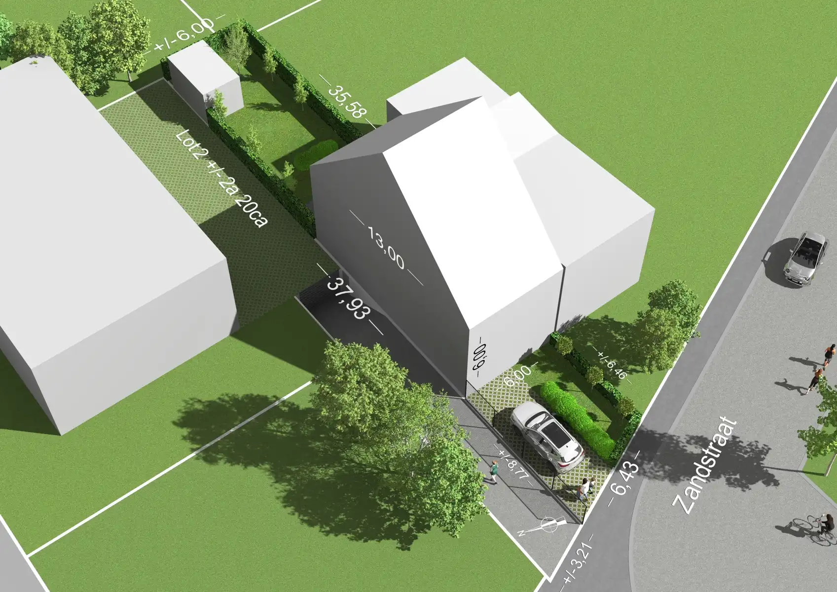 Bouwgrond voor halfopen bebouwing in Machelen foto {{pictureIndex}}