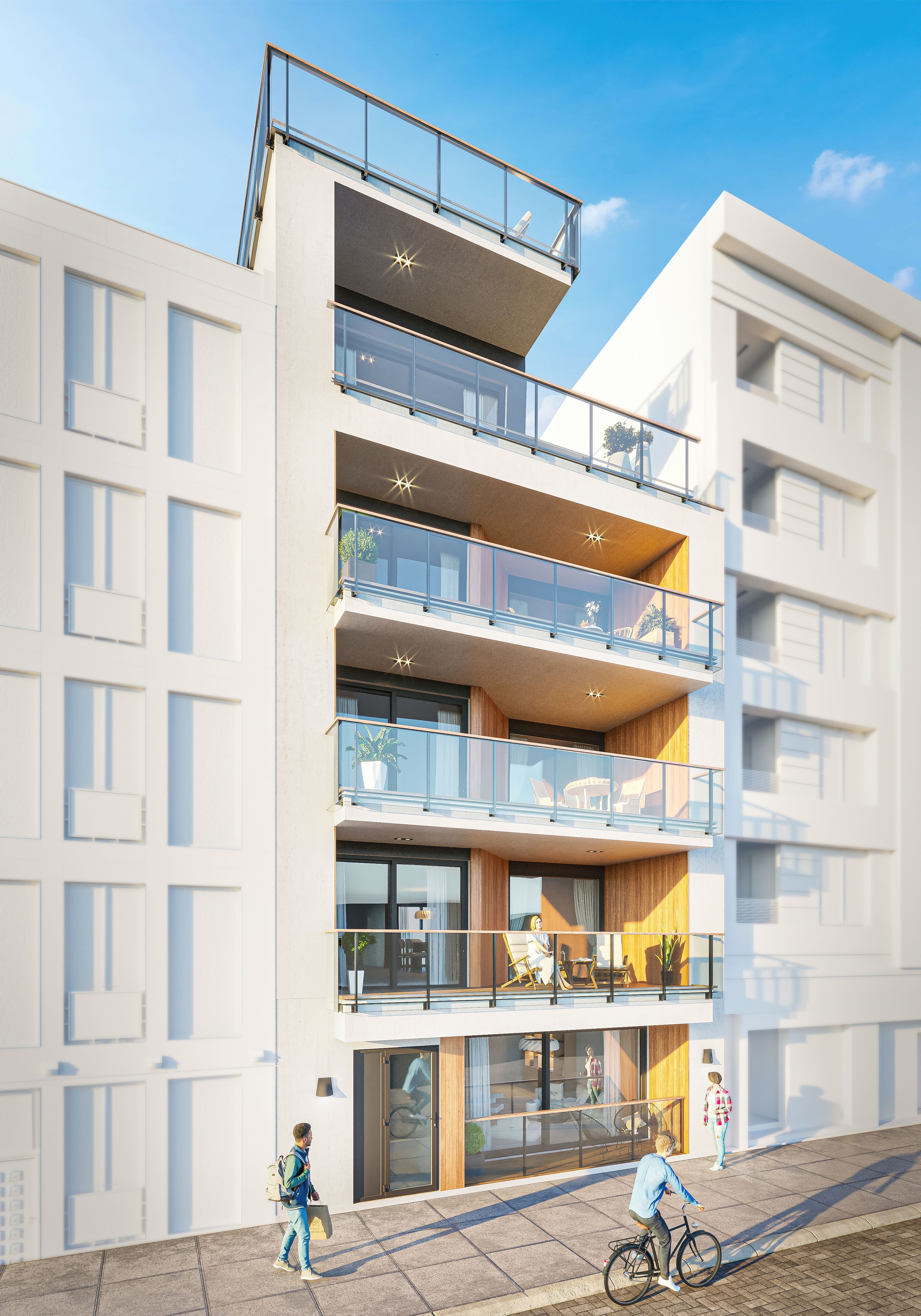 Uniek en kleinschalig nieuwbouwproject met 2-3 SLPKS in hartje Oostende!GENIET NU NOG VAN AANKOOP AAN VERLAAGD BTW TARIEF AAN 6%!* foto {{pictureIndex}}