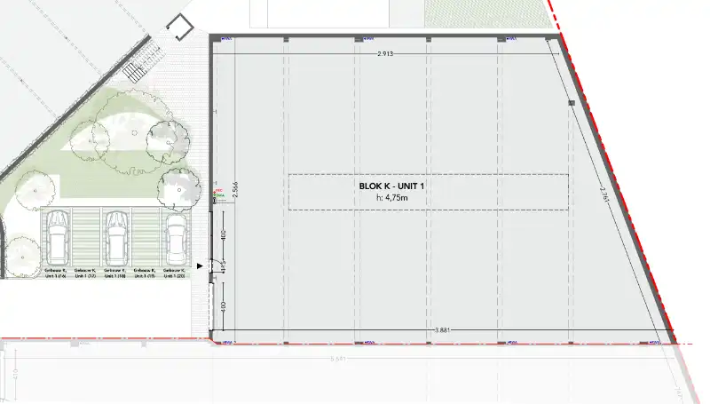 Kortrijk: TE KOOP Nieuwbouw loods van 2.453 m² in project Walle foto 12