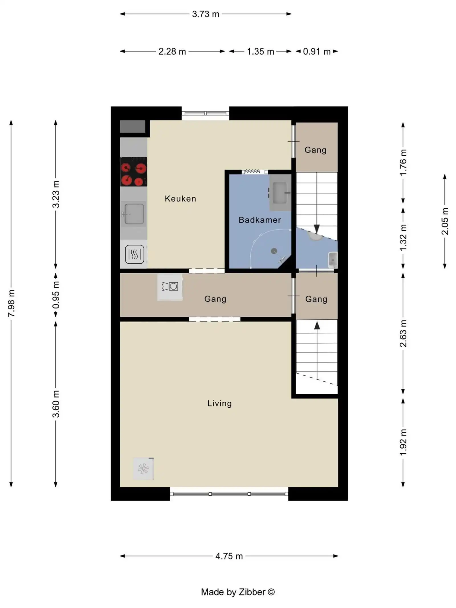 Appartement met handelspand  foto 2