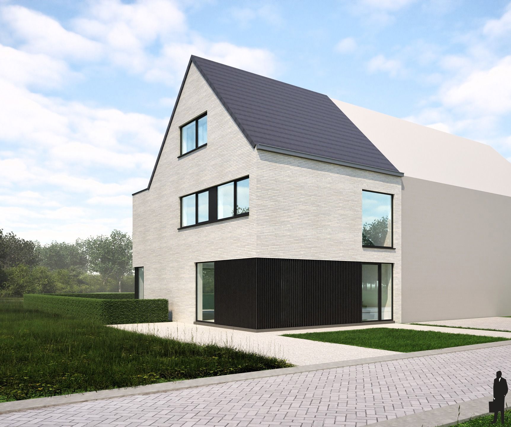 Ruime nieuwbouwwoning te koop op een top ligging in het centrum van Kessel. foto {{pictureIndex}}