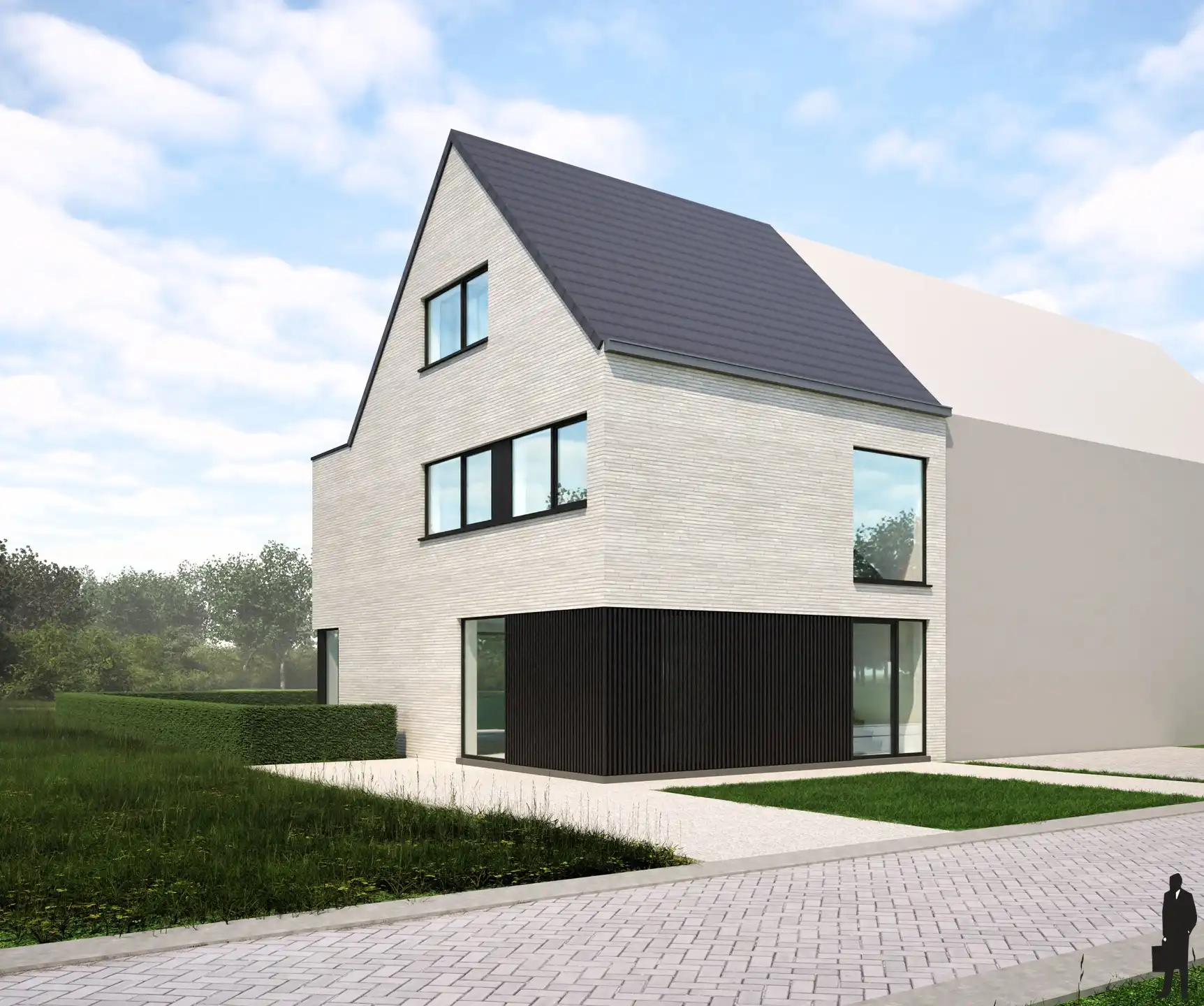 Ruime nieuwbouwwoning te koop op een top ligging in het centrum van Kessel. foto {{pictureIndex}}