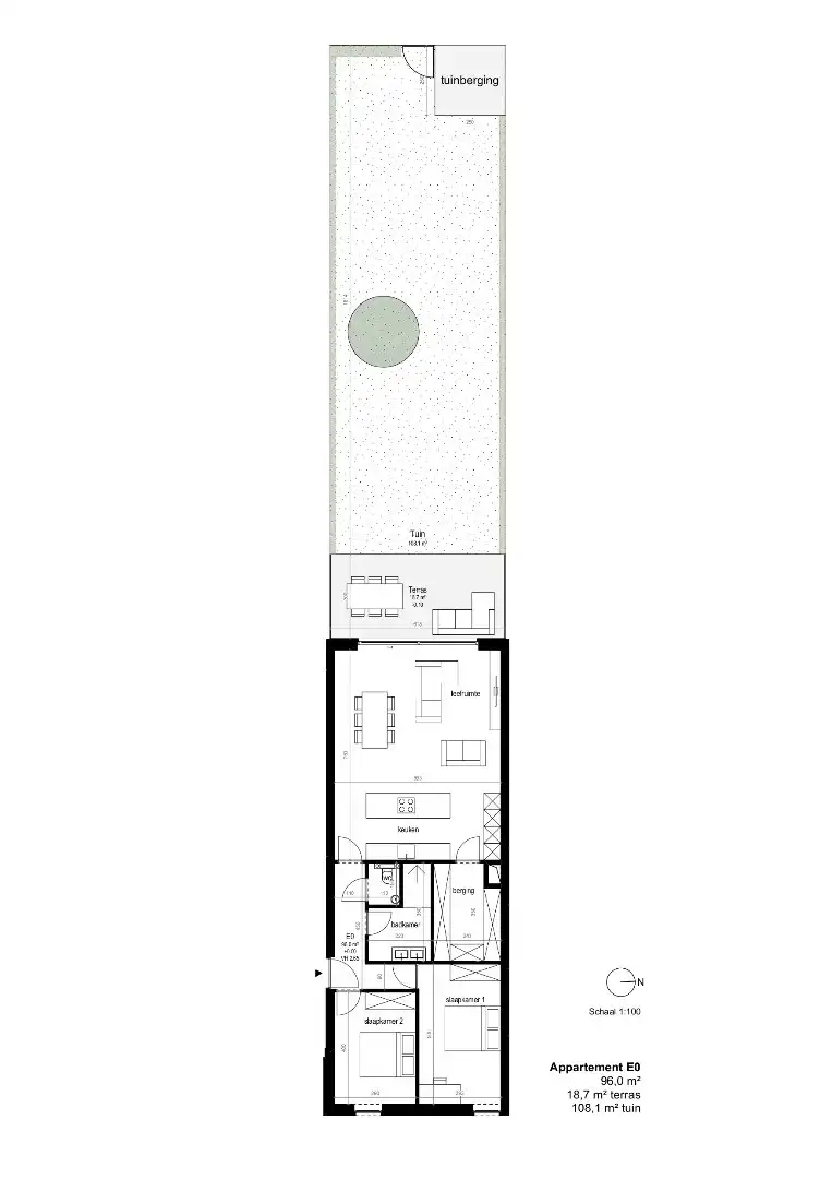 Gelijkvloers appartement met tuin foto 4