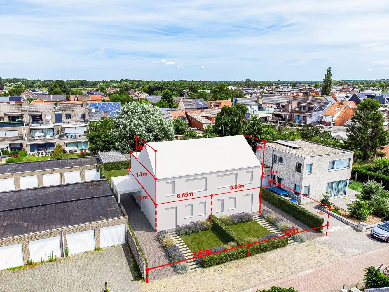 Rustig gelegen bouwgrond van +-340m² voor HOB in Stabroek foto 2