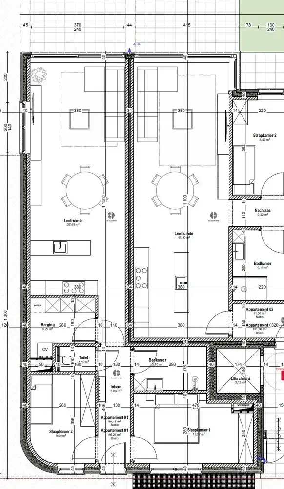 REEDS 45% VERKOCHT ! HEUSDEN RESIDENTIE DE POORTHOEF (TOPLOCATIE op slechts 100m van kerkplein): 11 moderne appartementen (92-110m²) foto 9