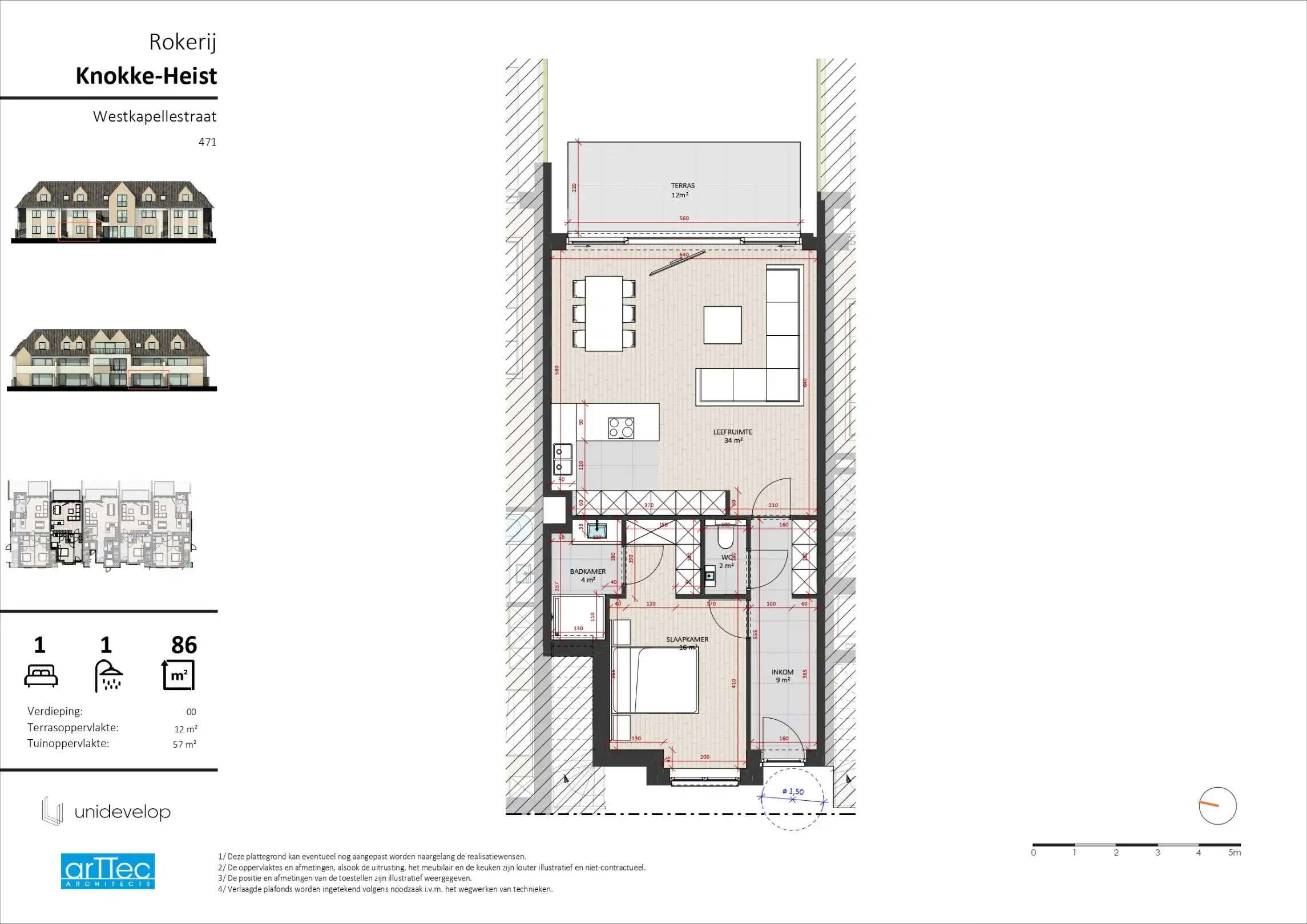 Gelijkvloerse stapelwoning met tuin in Res. Rokerij – Knokke-Heist  foto 9