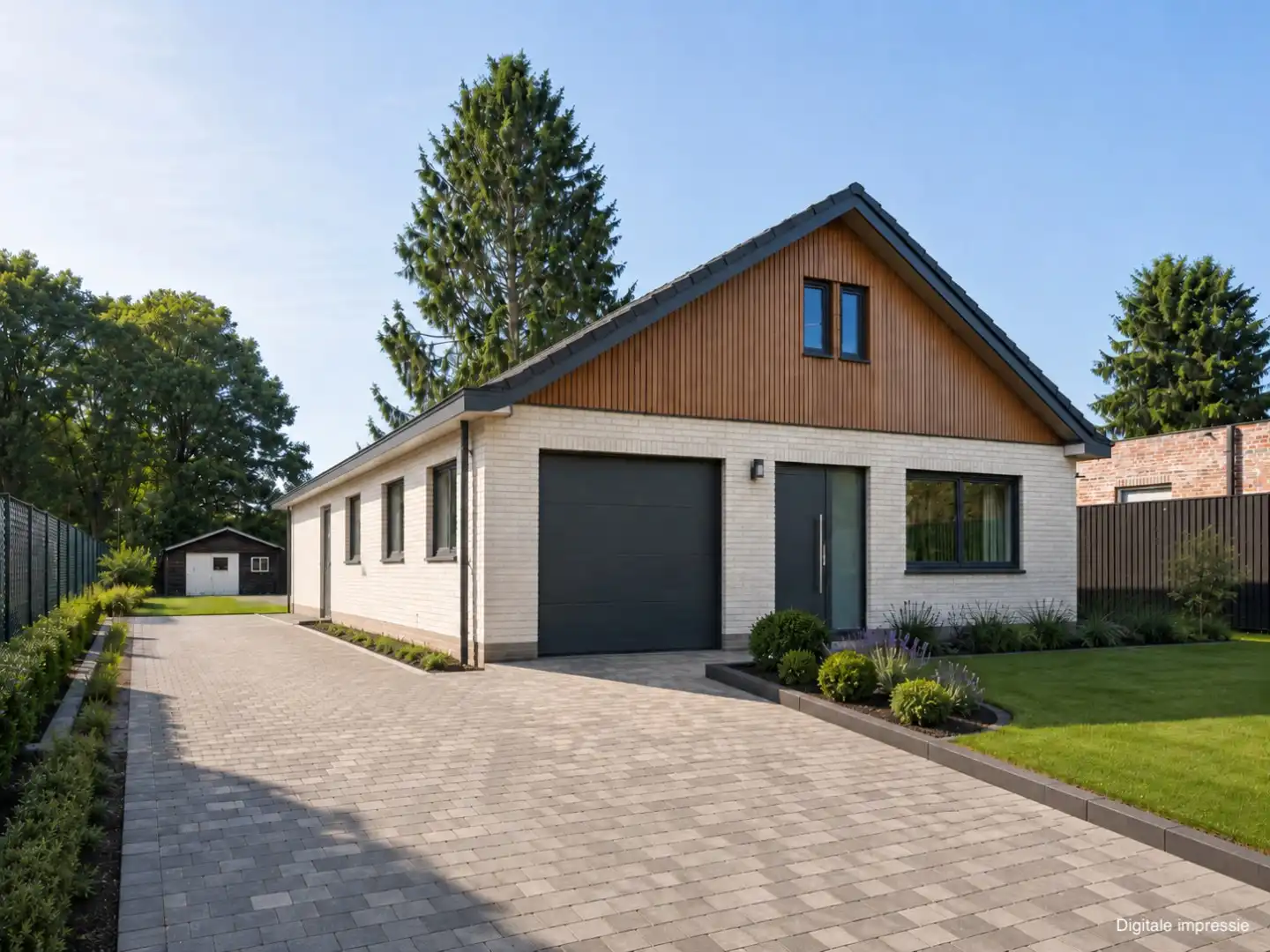 RUIME GELIJKVLOERSE WONING OP EEN PERCEEL VAN 12A 80CA MET 3 SLAAPKAMERS, EN GARAGE TE BOEKT (HEUSDEN-ZOLDER)  foto 2