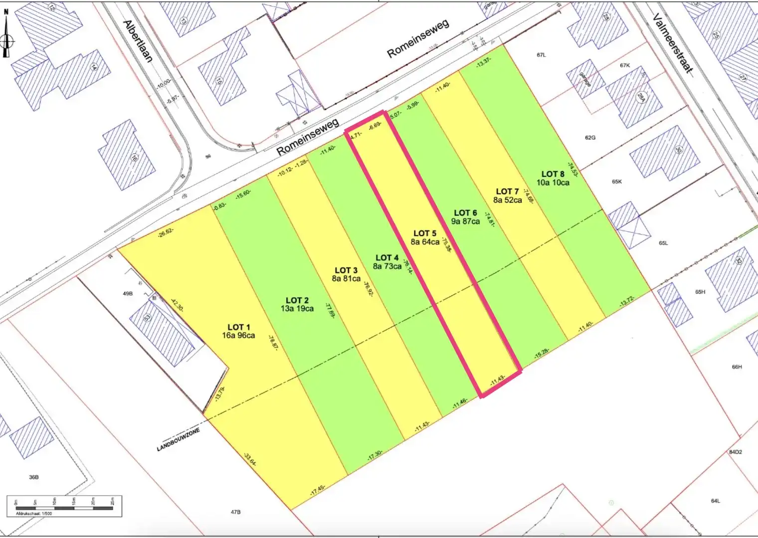 Bouwgrond van 864 m² voor halfopen bebouwing foto 2
