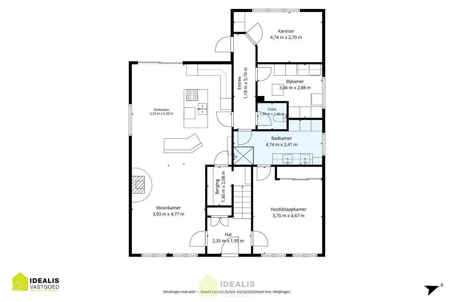 IDEALIS VASTGOED – INSTAPKLARE EENGEZINSWONING MET 4 SLAAPKAMERS EN EEN BEWOONBARE OPPERVLAKTE VAN +- 195M² OP EEN PERCEEL VAN +- 9A 20CA IN KLEINE-BROGEL (PEER). De woning is gelegen vlak bij de dorpskern van het gezellige kleine-Brogel en op enkele minuten verwijderd van de centra van Peer, Kaulille, Bocholt en Pelt. Ideaal voor zij die op zoek zijn naar een ruime instapklare woning met 4 slaapkamers!! foto 31