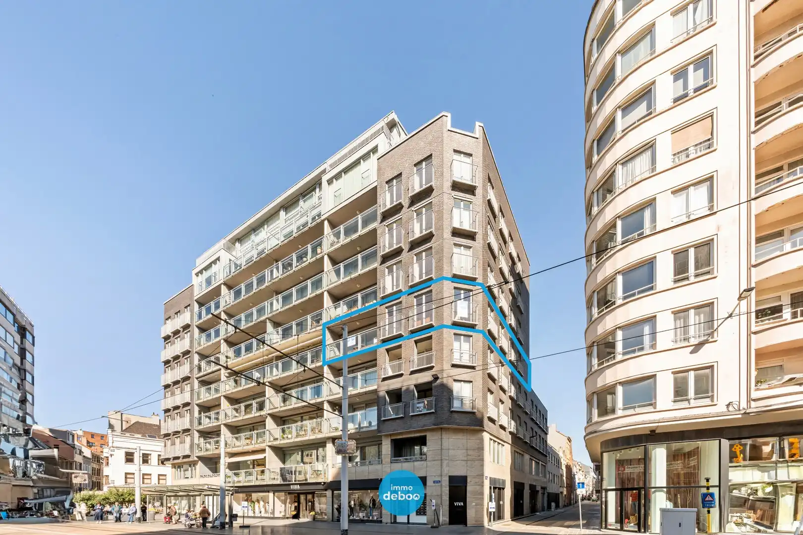 Woonppartement (158m2!) op topligging aan het Marie Joséplein foto {{pictureIndex}}