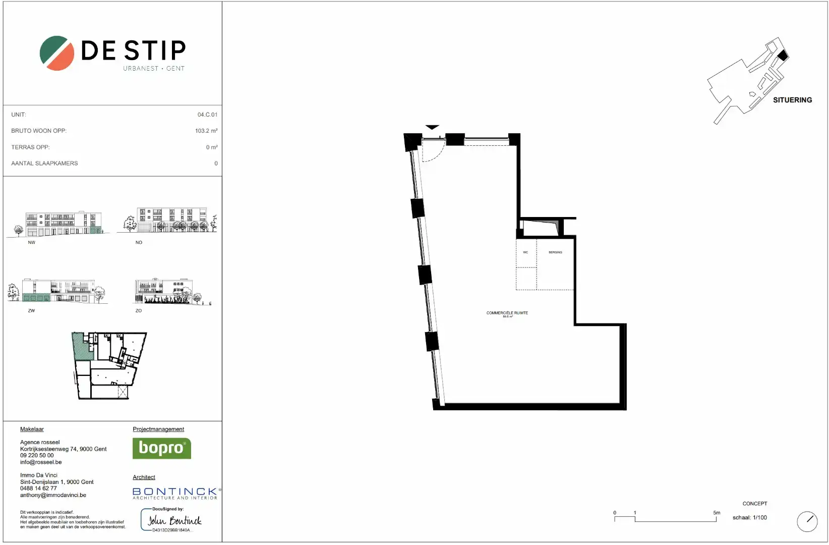 Commerciële ruimtes te koop in nieuwbouwproject De Stip – Gentbrugge foto 2