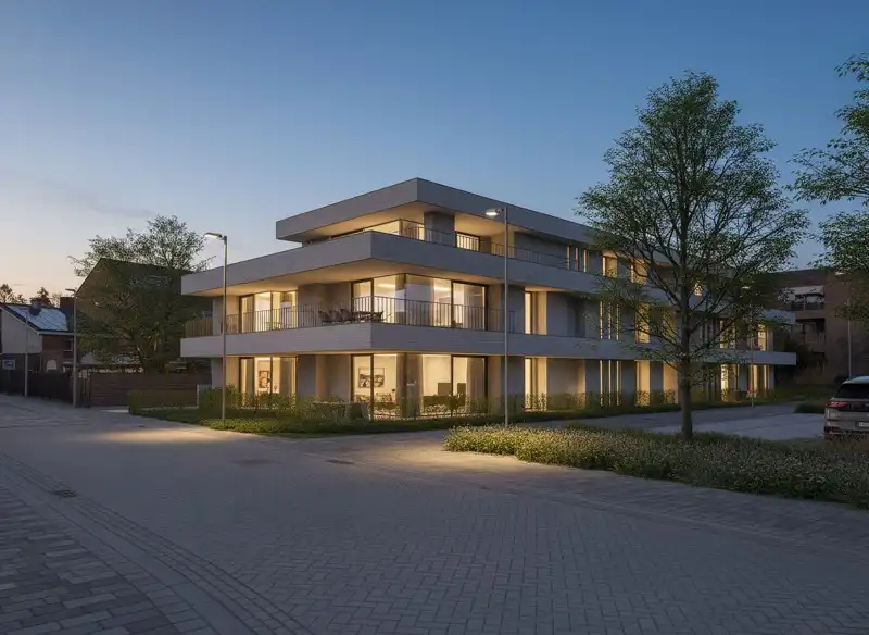 MOGELIJKHEID AANKOOP NIEUWBOUW à 6% BTW - LUXUEUS GELIJKSVLOERS APPARTEMENT TE KOOP OP TOPLOCATIE IN LOCHRISTI (WACHTEBEKE) - PRIJS INCLUSIEF ONDERGRONDSE PARKEERPLAATS EN KELDERBERGING foto 15