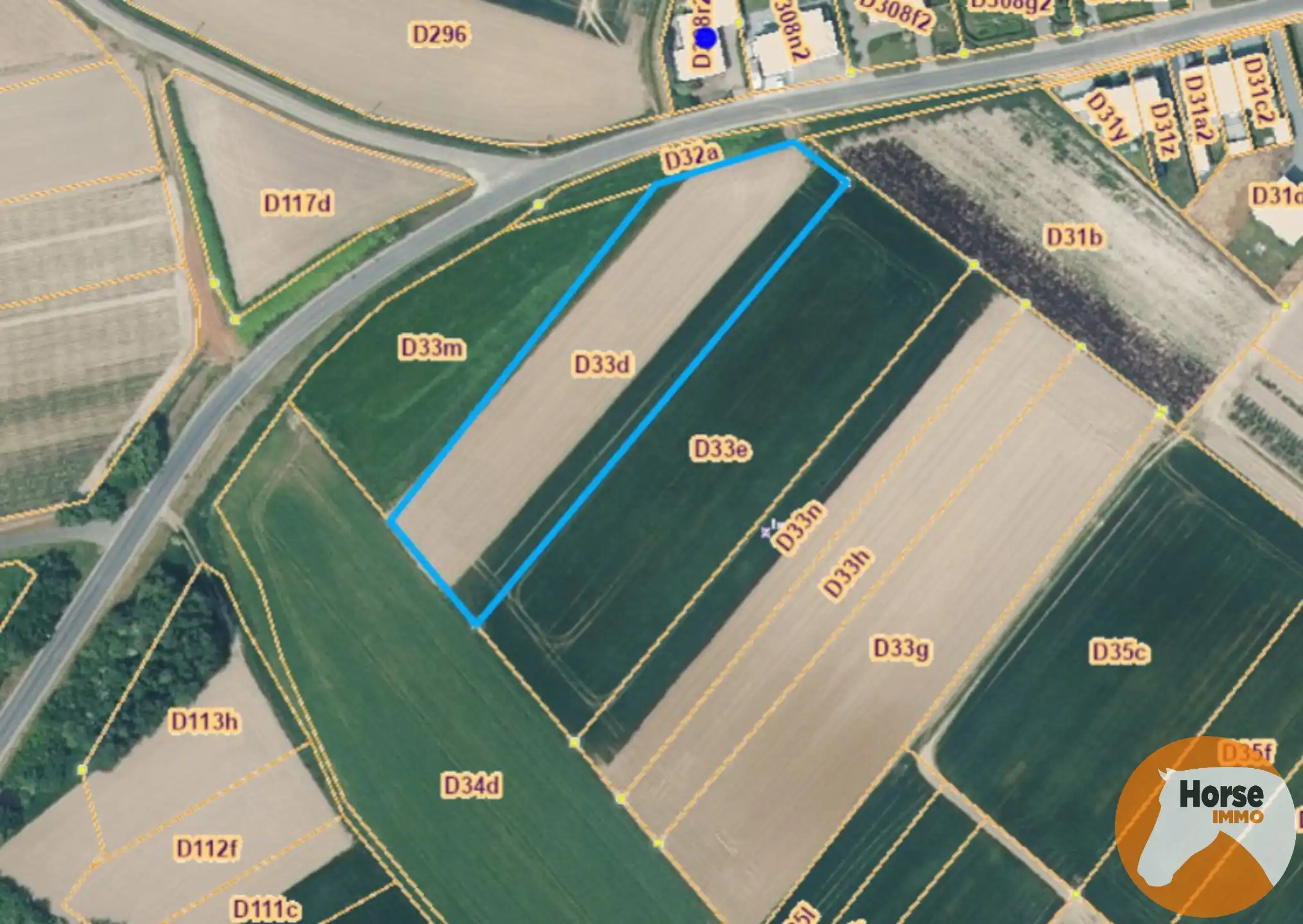 OORDEGEM - Landbouwgrond op 34a 80ca foto {{pictureIndex}}