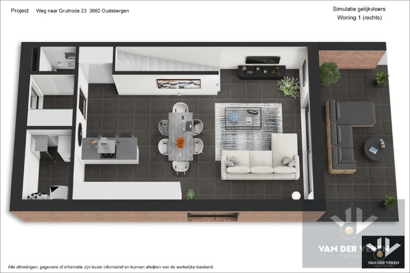 Halfopen nieuwbouwwoning met 3 slaapkamers en prachtig perceel op goed bereikbare locatie nabij het centrum van Opglabbeek (Oudsbergen) - afwerkingsgraad nog te kiezen voor de snelle beslisser! foto 6