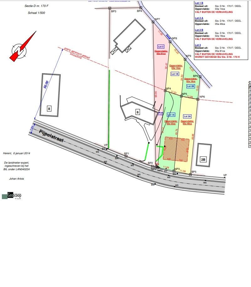 Grond bestemd voor HOB-767m² (lot 2A en 2B) inclusief bouwplan. foto 2