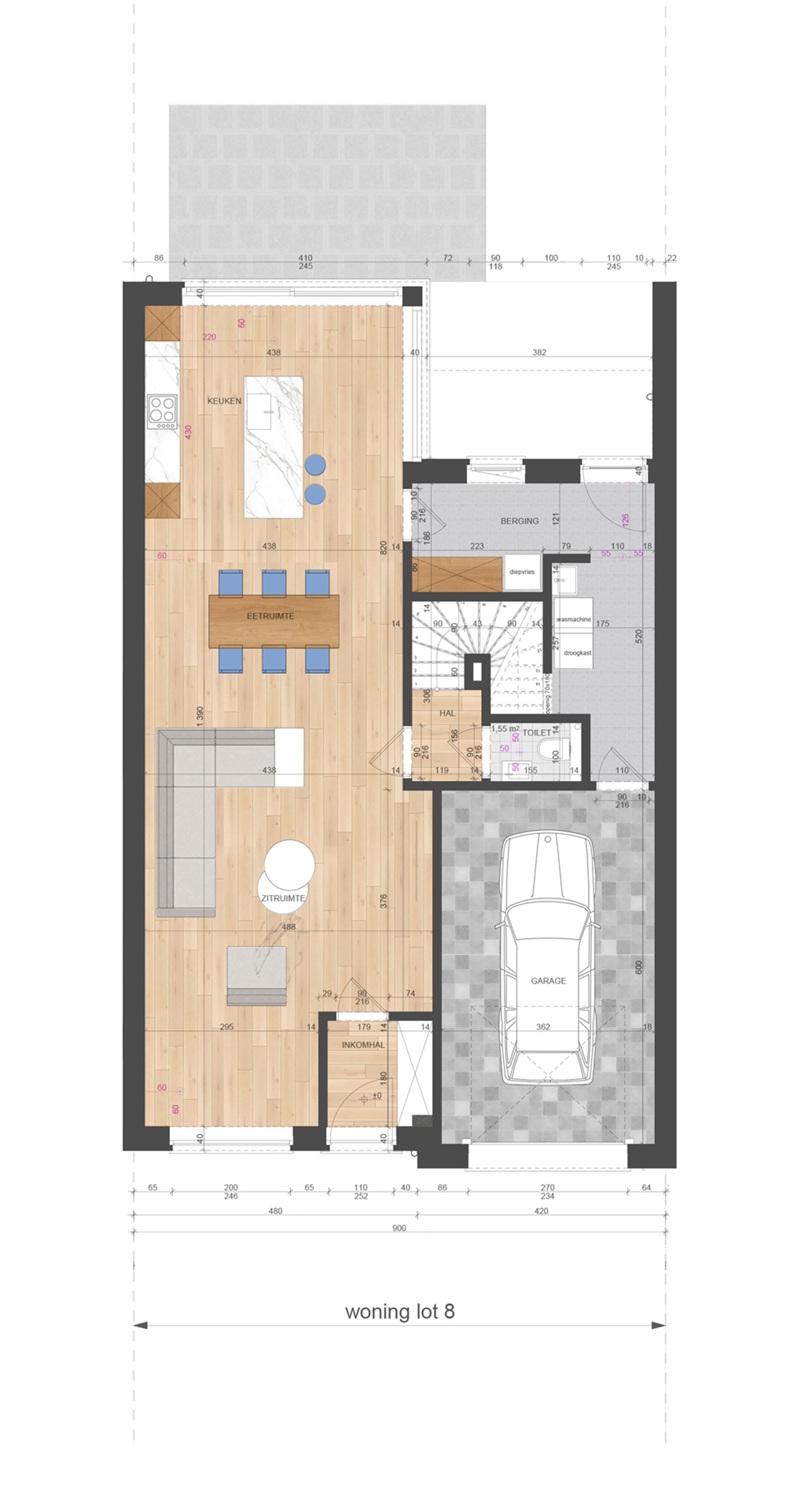 NIEUWBOUWWONING MET 3 SLAAPKAMERS UITERST CENTRAAL DOCH RUSTIG GELEGEN TE ZONHOVEN foto 7