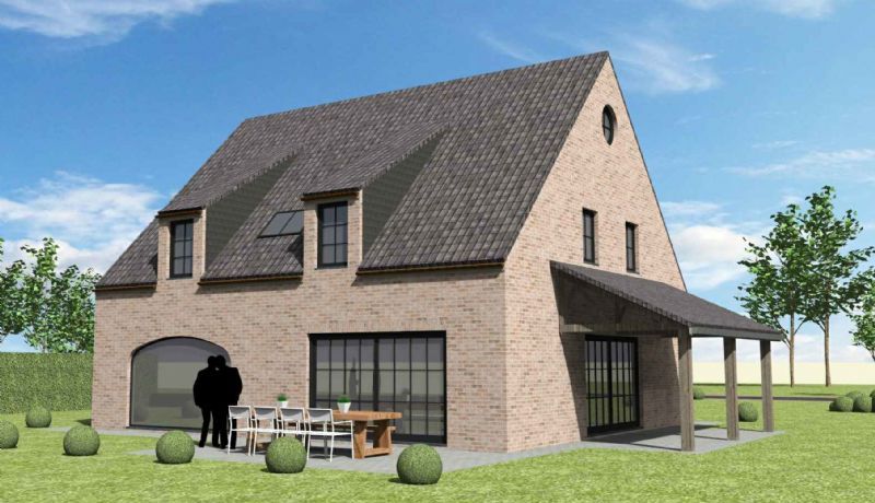 Nieuw te bouwen alleenstaande woning met vrije keuze van architectuur te Oostrozebeke. foto 3