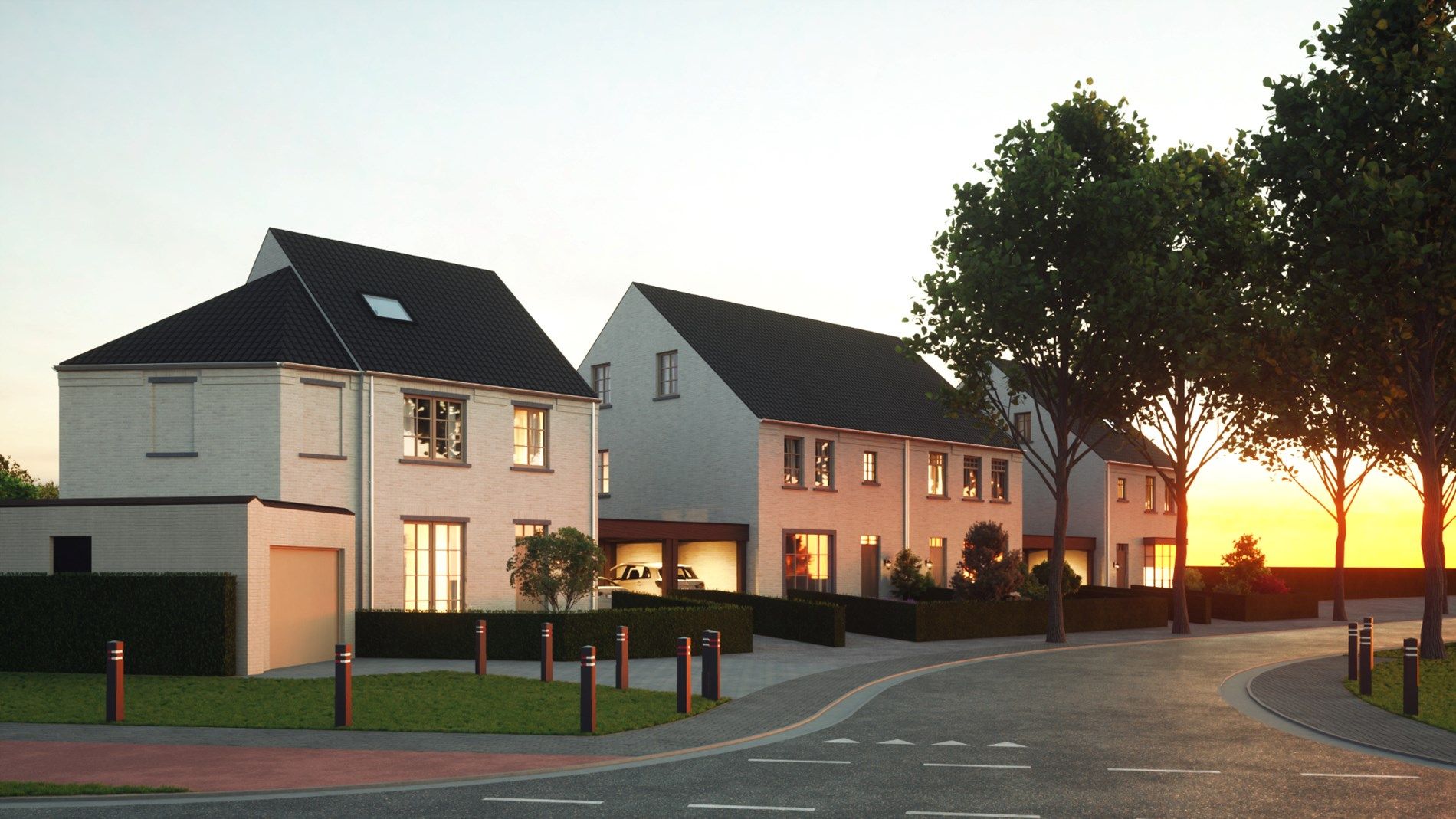 Vier nieuwbouwwoningen met 5 slaapkamers in Elen foto 3