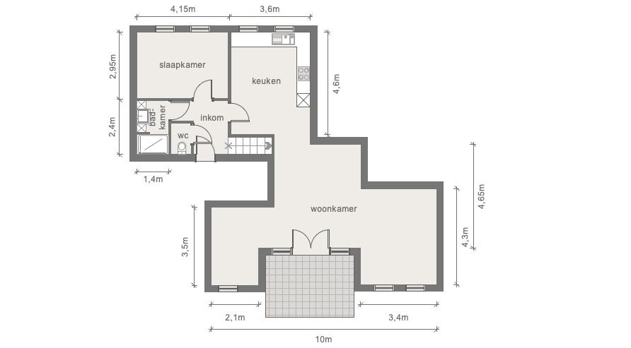 Penthouse met 3 slaapkamers, 2 badkamers, 130m² foto 4