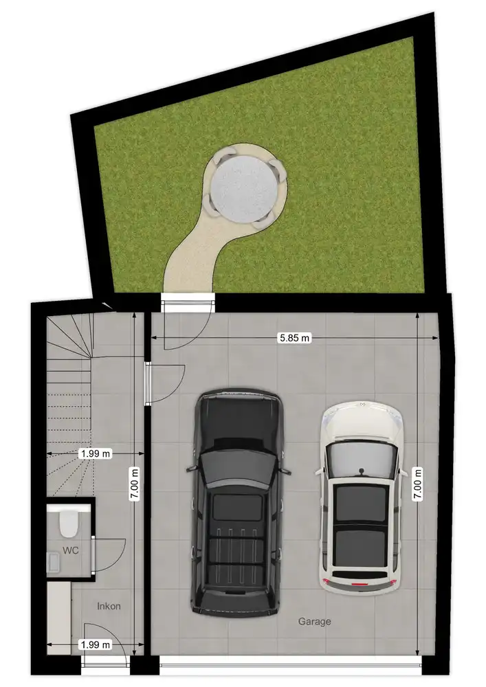 Projectgrond voor de oprichting van twee woningen in het centrum van Wingene. foto 9