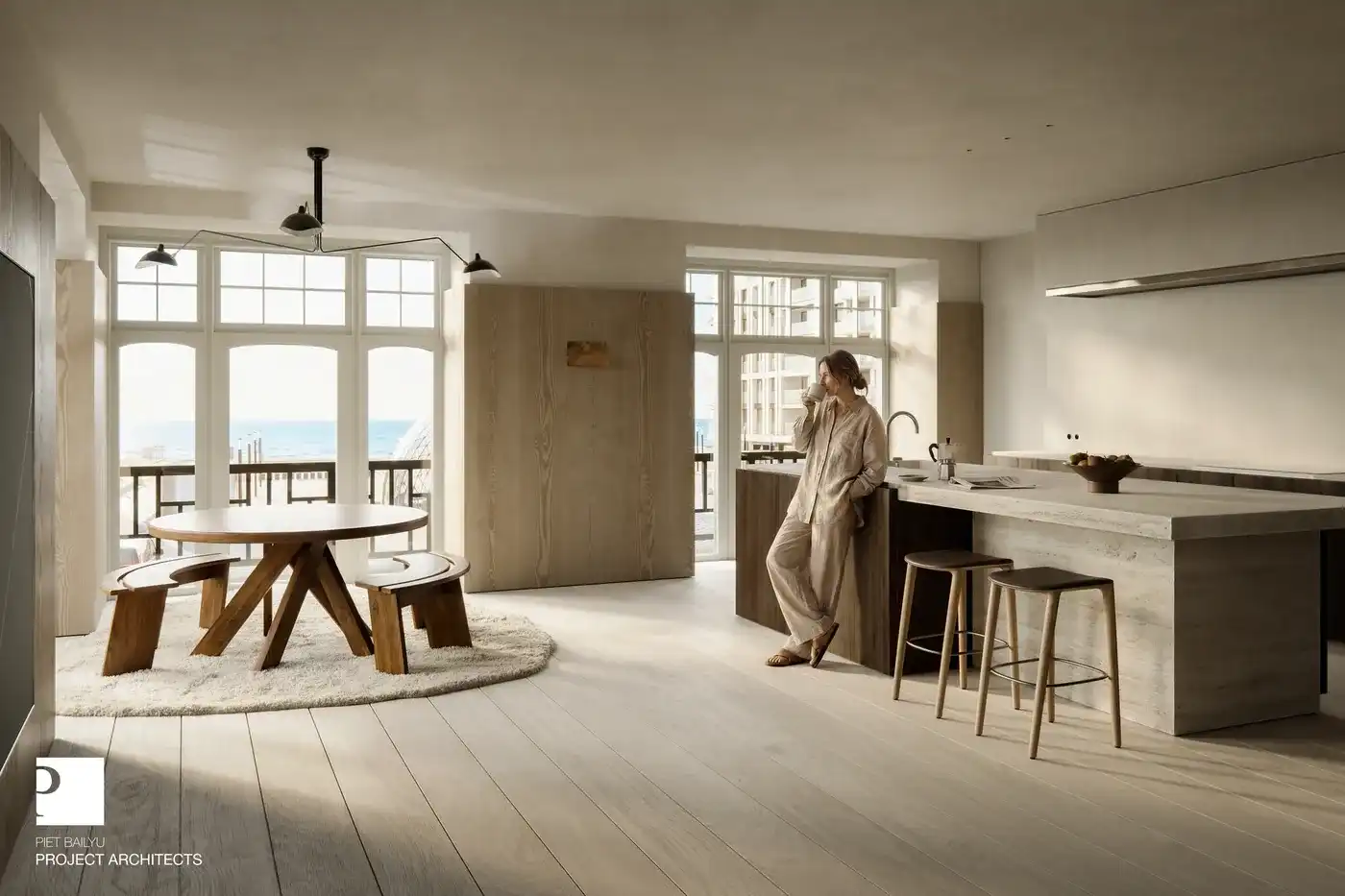 Hoekappartement met zonnige terrassen en zicht op het Albertplein én de zee foto 2