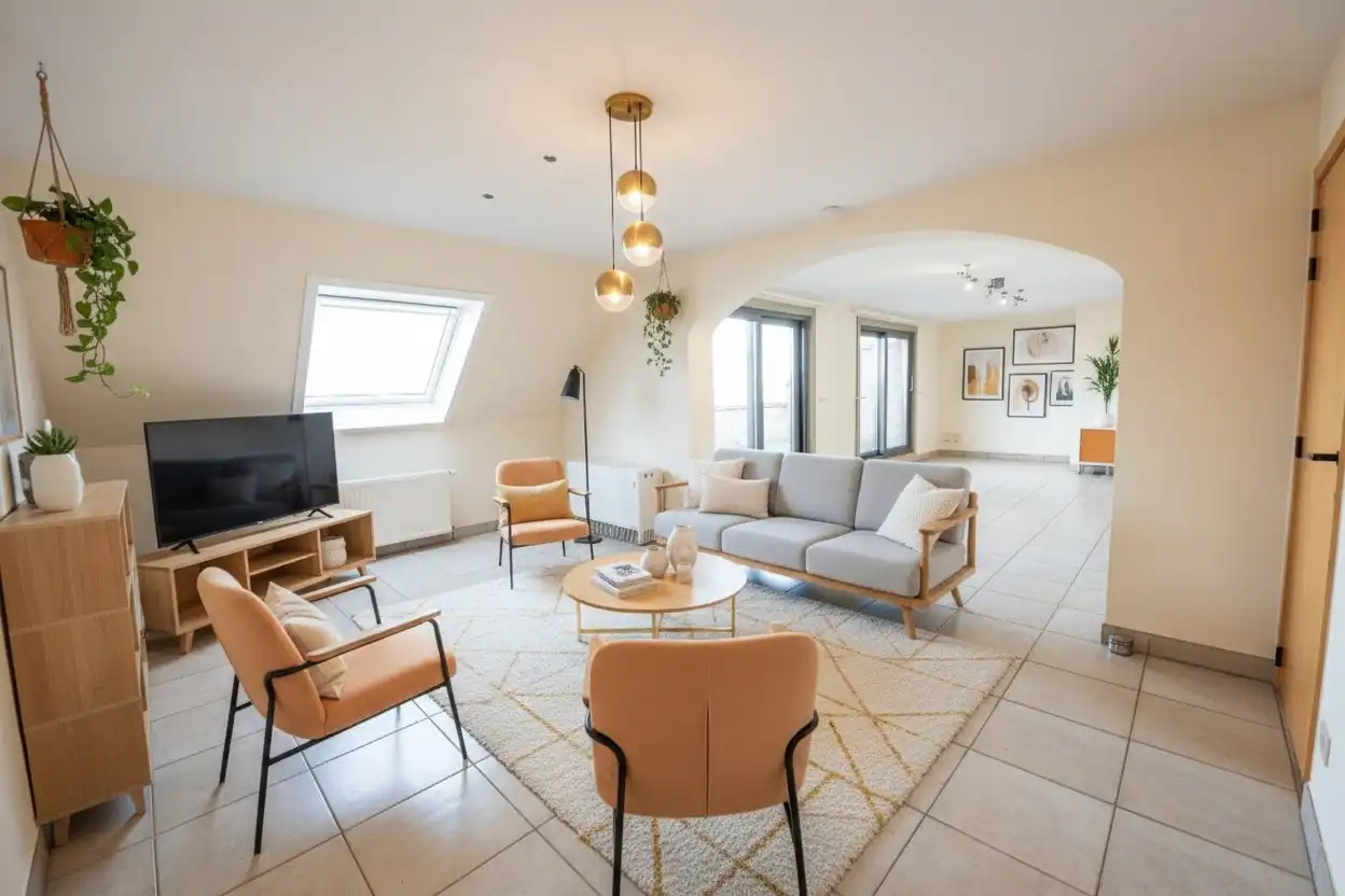 TE KOOP: Ruim duplex-appartement met 3 slaapkamers met groot terras in centrum Zulte! foto 5