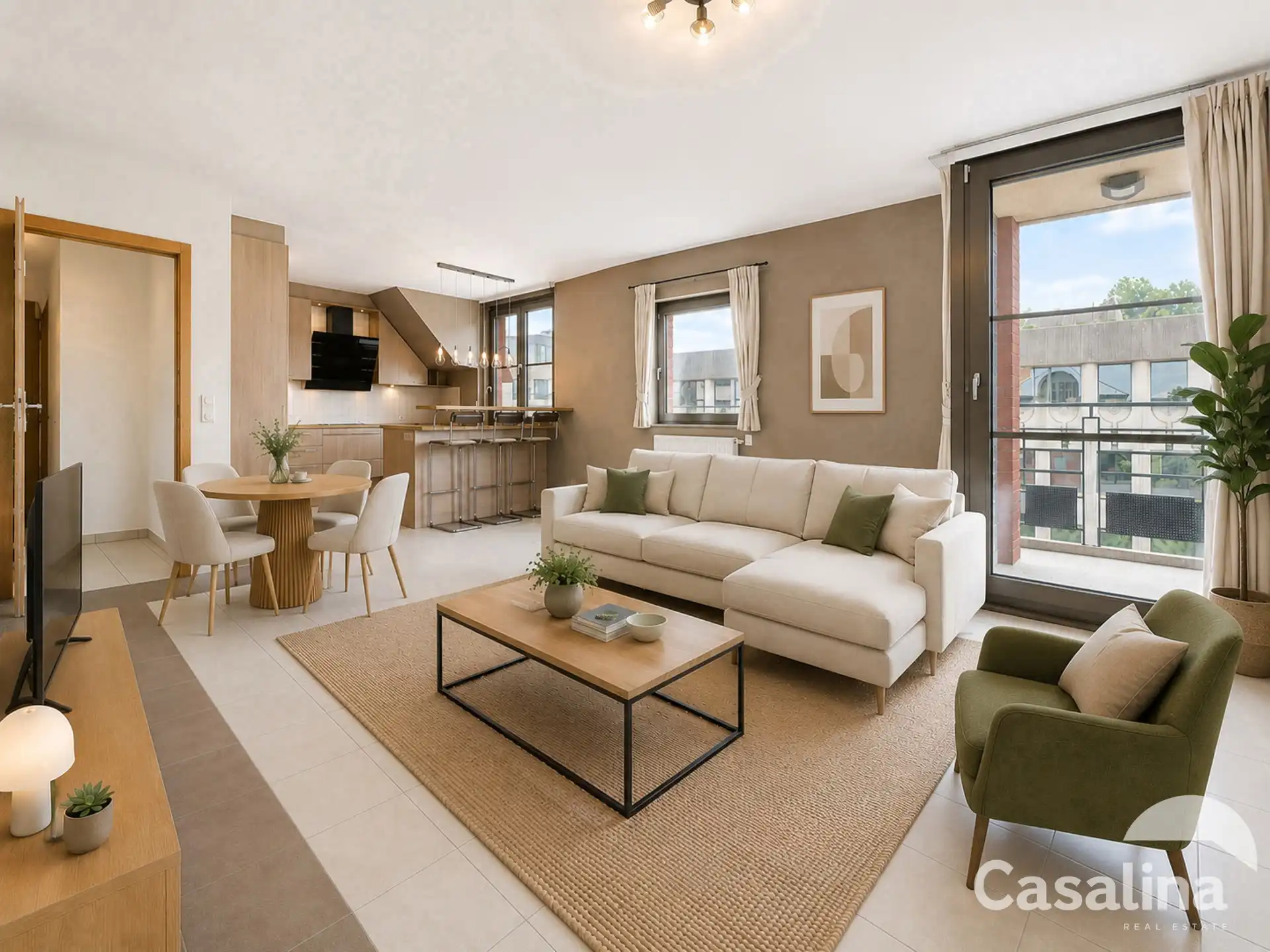 Zuidgericht appartement met 2 slaapkamers, terras en 2 Park. foto 4