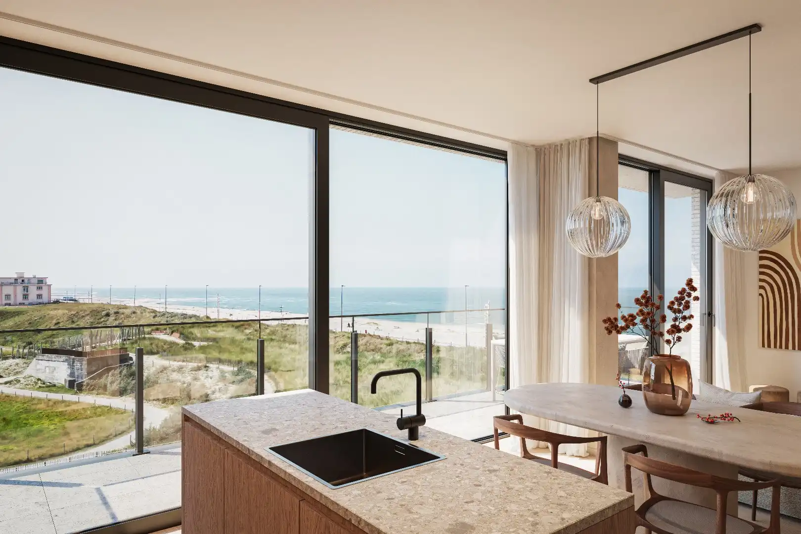 Exclusief nieuwbouwappartement met zongerichtterras en duin- en zeezicht! foto {{pictureIndex}}