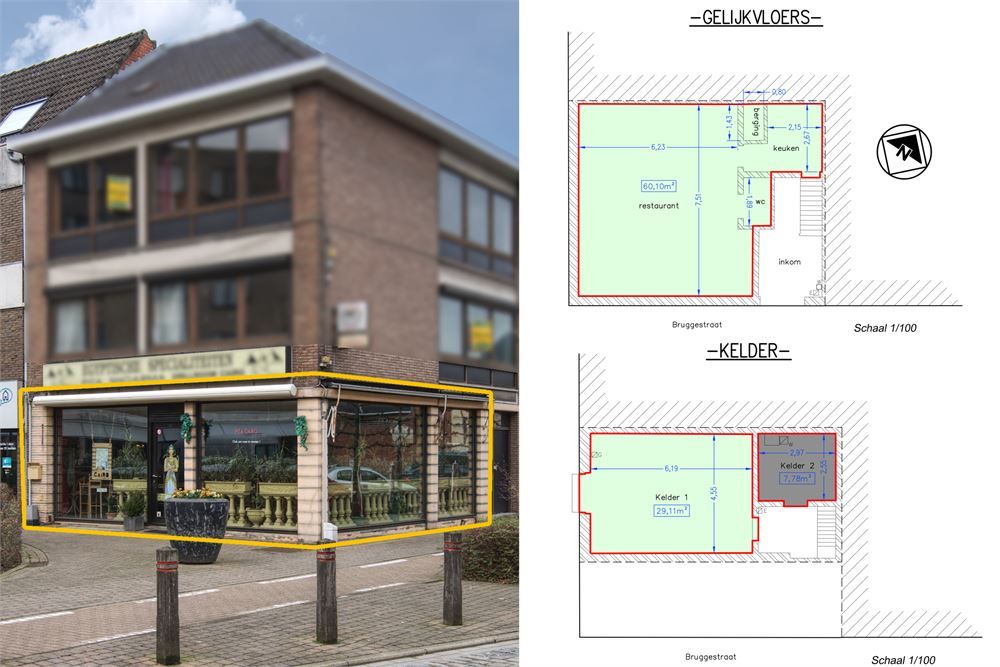 Handelsgelijkvloers op uiterst commerciële ligging te Torhout foto 2