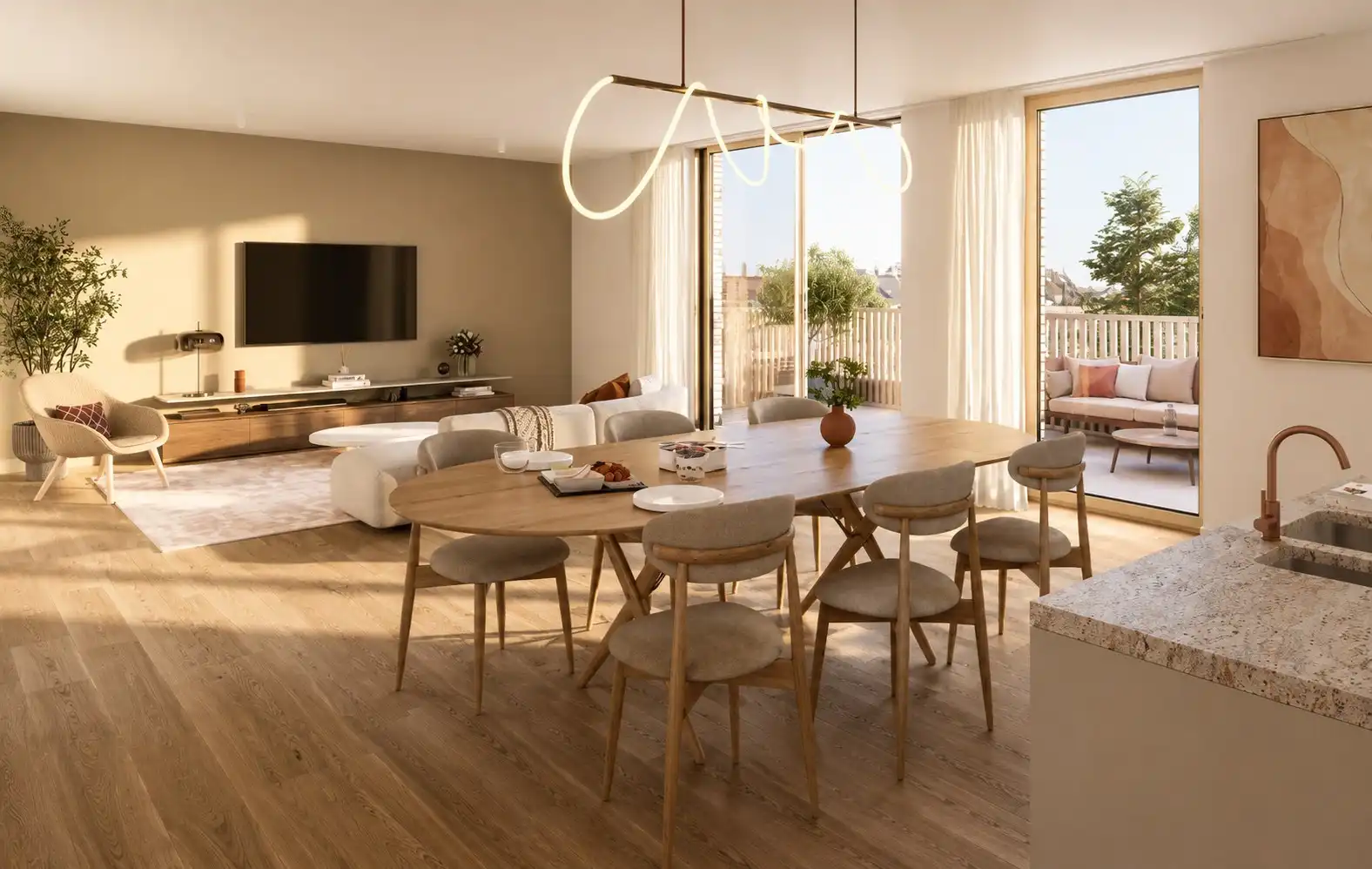 UNIEK RUIM 3SLAAPKAMER APPARTEMENTEN MET KNAP TERRAS foto {{pictureIndex}}