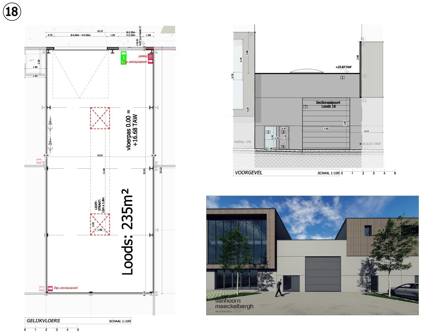 NB MAGAZIJN (235 m²) inclusief 2 private PARKEERPLAATSEN op industriezone te Zedelgem foto 5