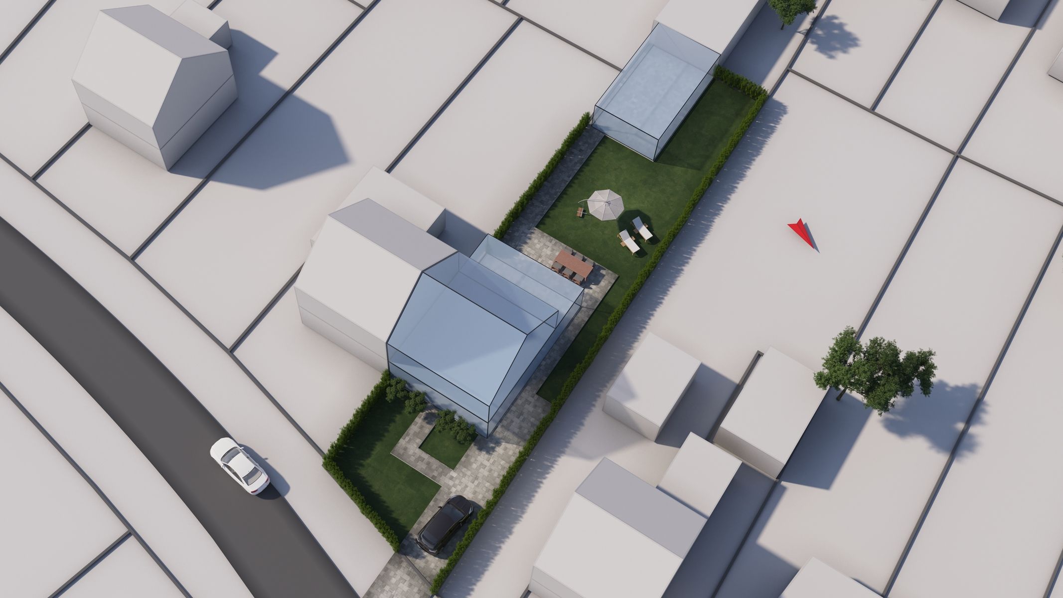 Bouwgrond voor halfopen bebouwing te koop 554m2 Wortel foto {{pictureIndex}}