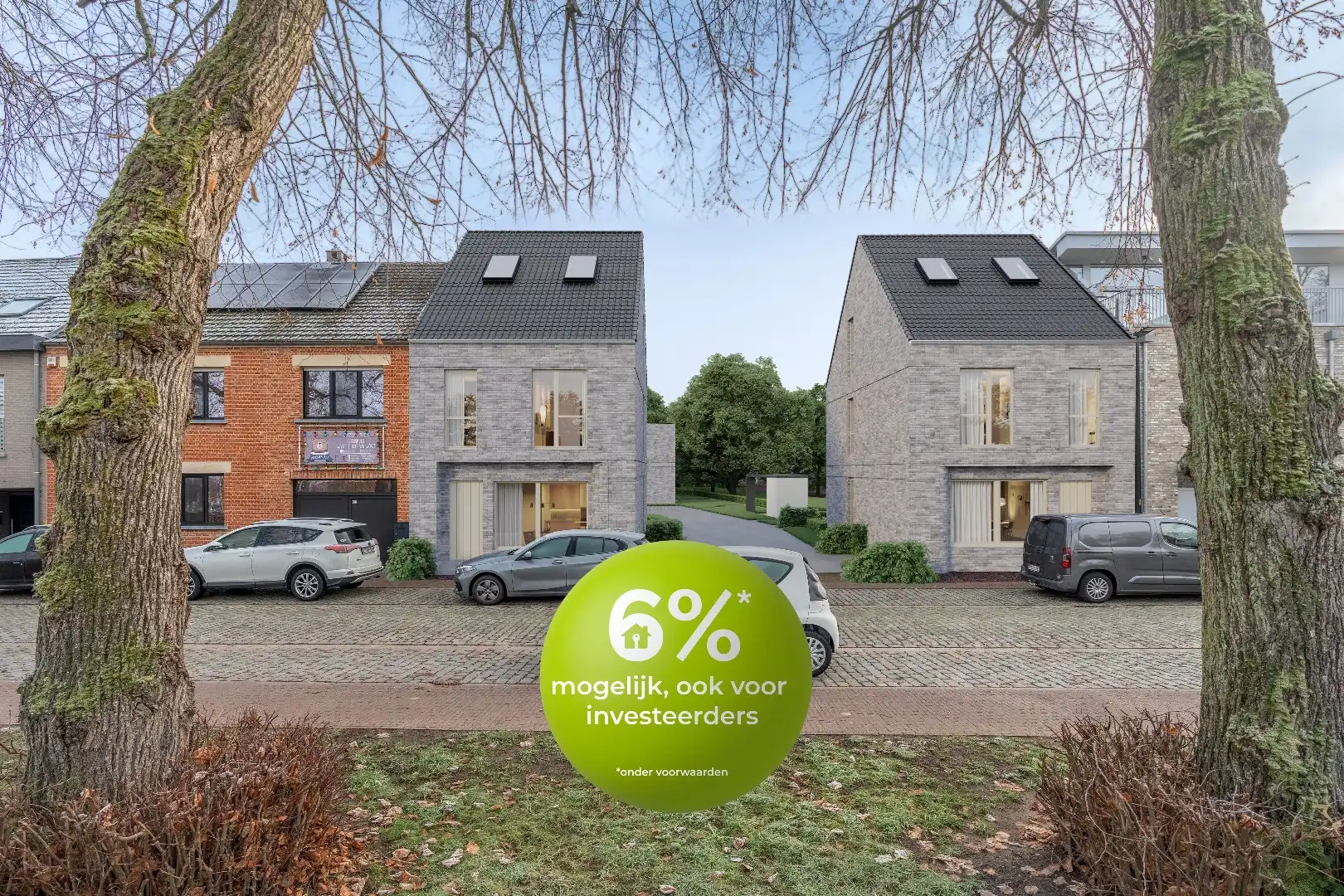 A - BEN (max. E10) nieuwbouwwoning met 3/4 slpks te Olen-Centrum (6% BTW mogelijk) ! foto {{pictureIndex}}