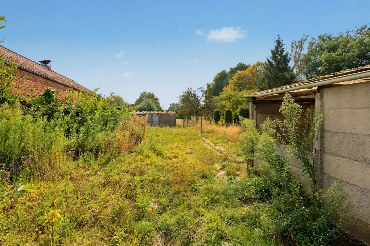 Halfopen bebouwing met achterliggend weiland foto 14