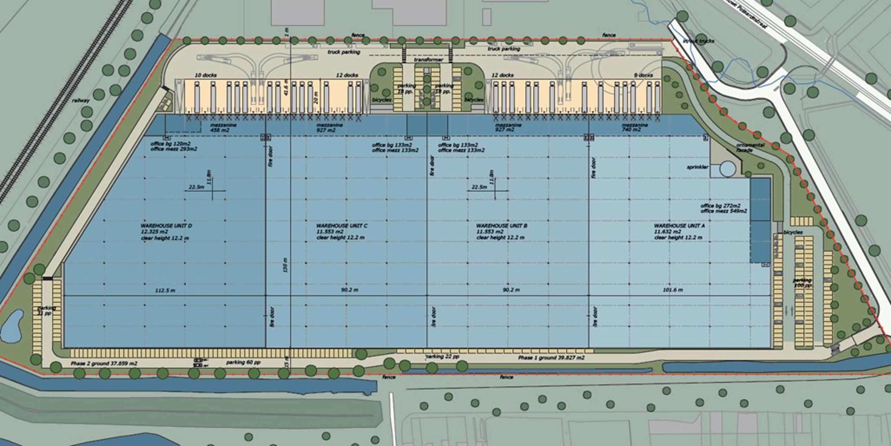 Logistiek magazijn met mezzanine ,loskades en kantoor te Boom. foto 8