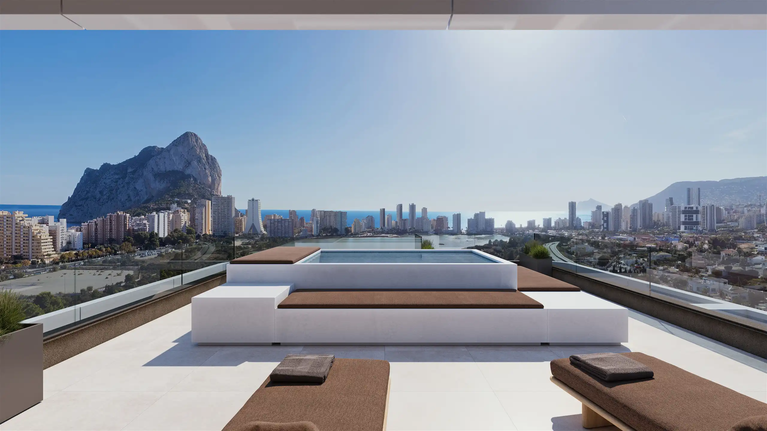 Spanje- CALPE LUXE Appartementen ZEEZICHT Binnen Zwembad foto 6
