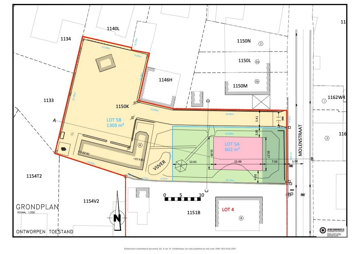 Perceel bouwgrond van 602 m2 geschikt voor VRIJSTAANDE bebouwing in centrum Wingene foto 3