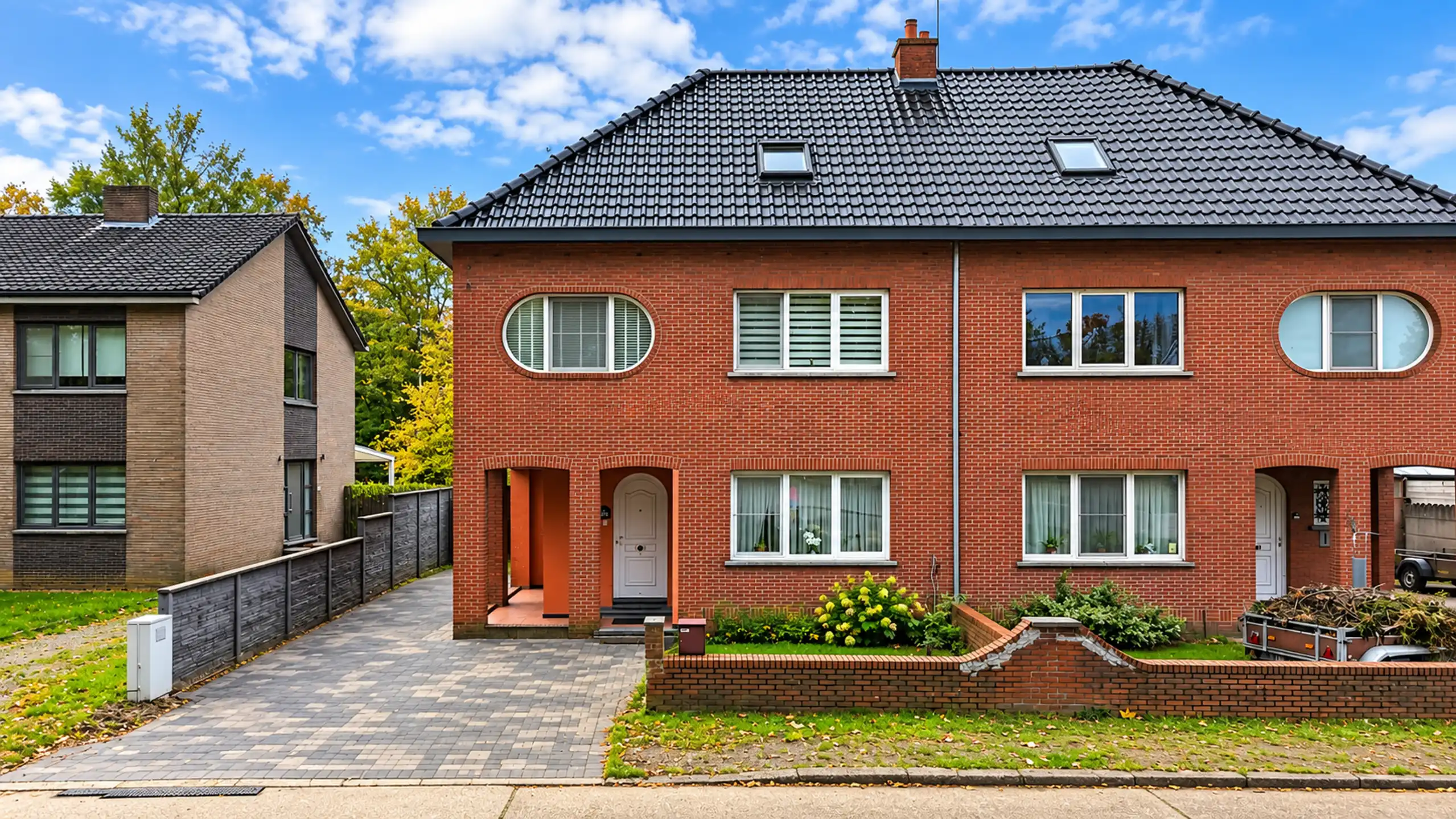 Instapklare halfopen bebouwing met zonnige tuin en garagebox foto 36