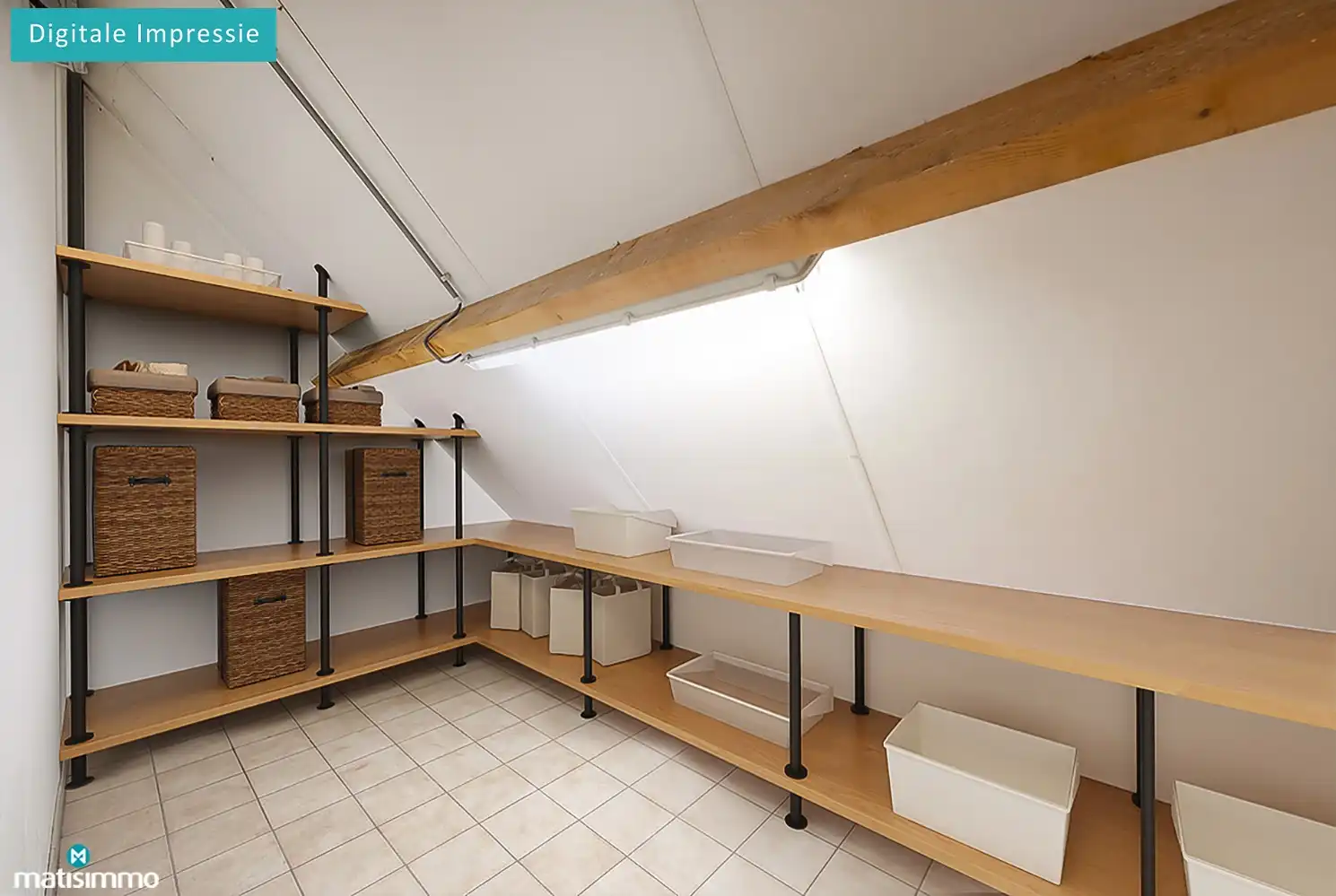 INSTAPKLAAR APPARTEMENT MET 2 SLAAPKAMERS, 3 BALKONS, ZOLDERBERGING (+ OPTIONEEL:  CREËREN VAN AUTOSTAANPLAATS) foto 21